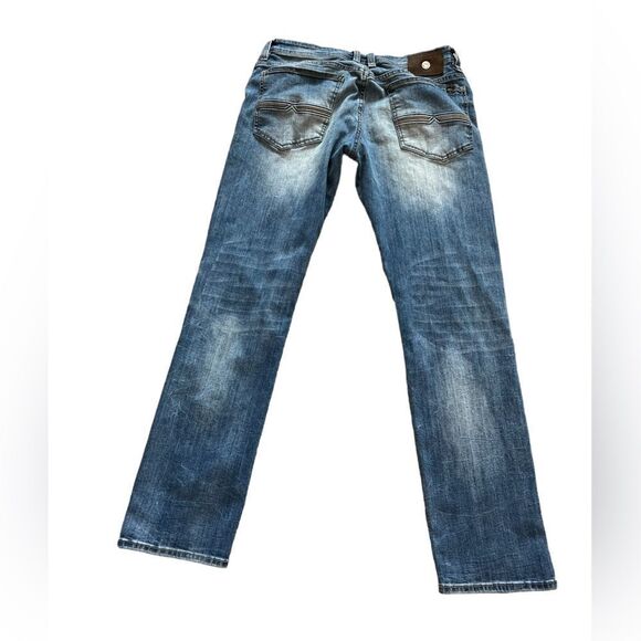 BUFFALO Slim Straight Stretch Bleach Wash Mid Rise Casual Denim Jean 32 - Picture 4 of 11
